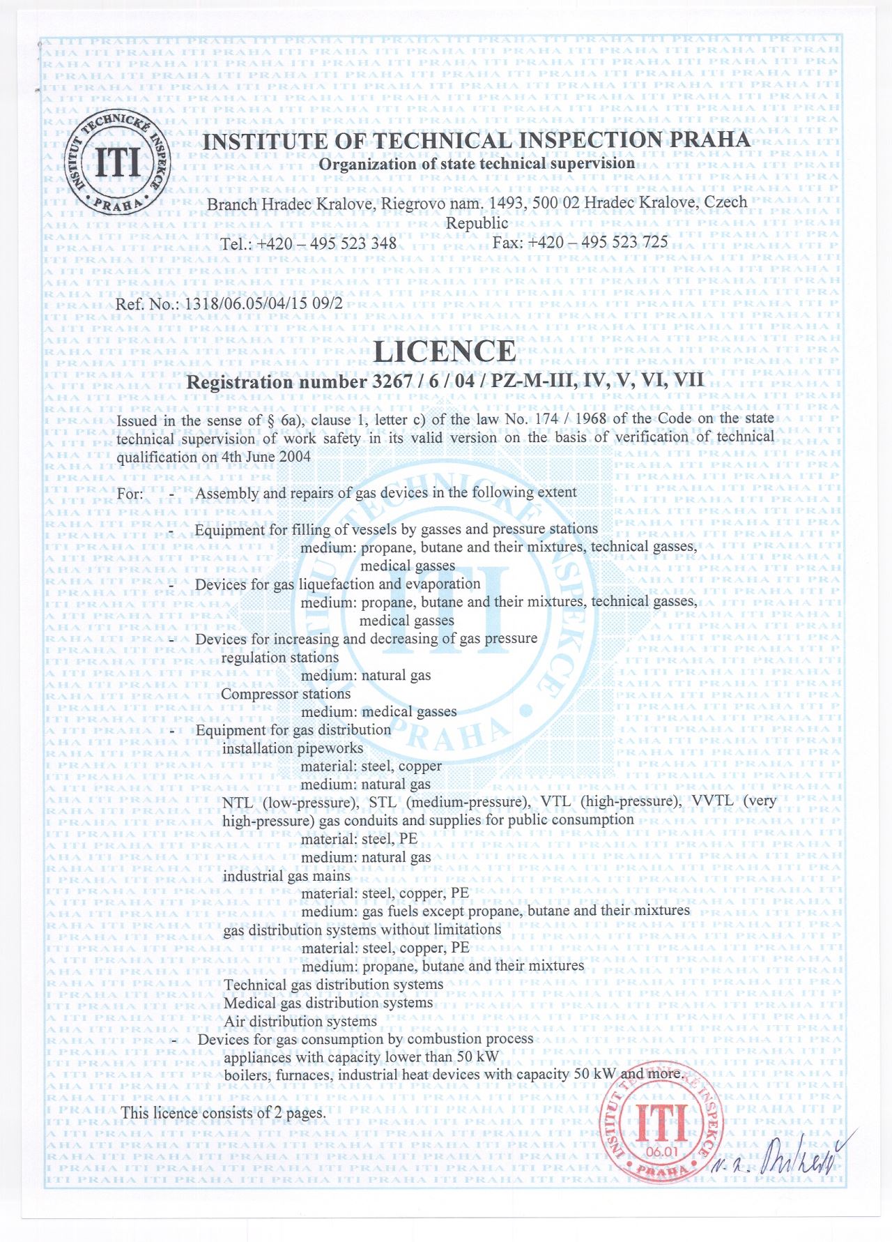 Licence for  assembly and repairs of gas devices_01